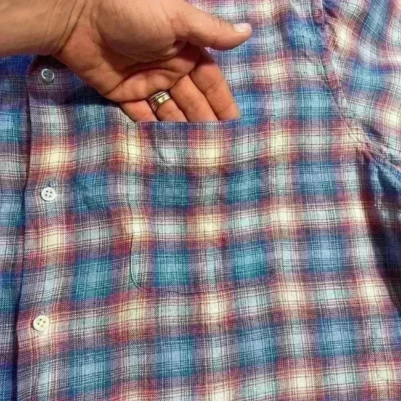 Peter Millar Men’s Short Sleeve Button Down Shirt Size XL 100% Linen Beachy - Picture 6 of 7